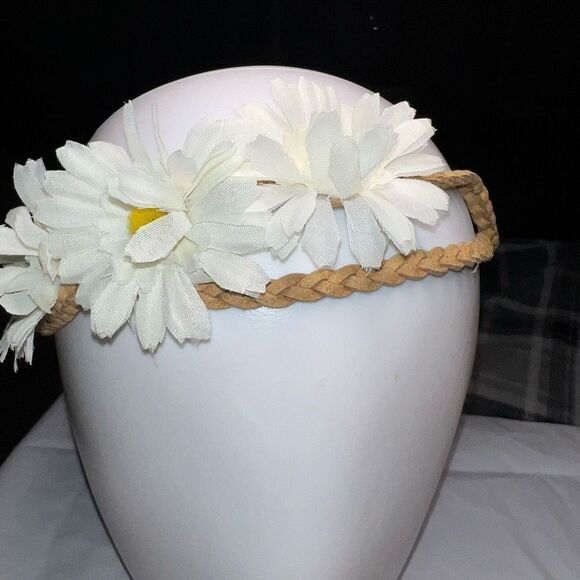 G by Gennaro Double Braided Suede and Daisy Headband - Picture 1 of 5
